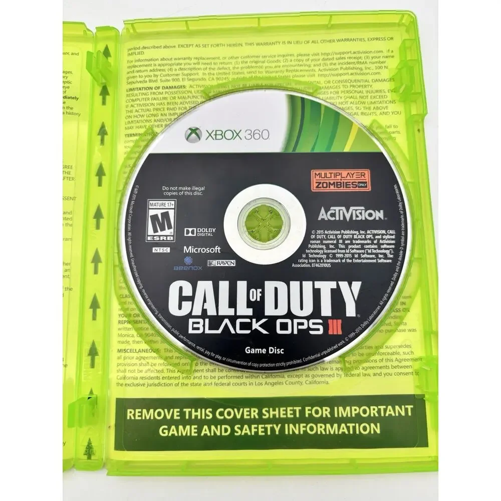 Call of Duty: Black Ops III - Xbox 360 - Tested Works VG Condition